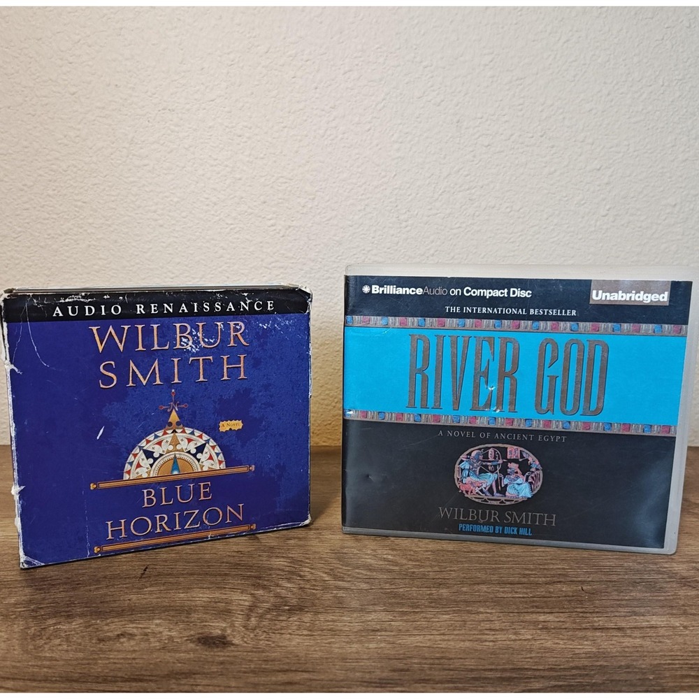 Wilbur Smith Audiobook CD Lot River God Unabridged 22CDs +‎ Blue Horizon 7CD